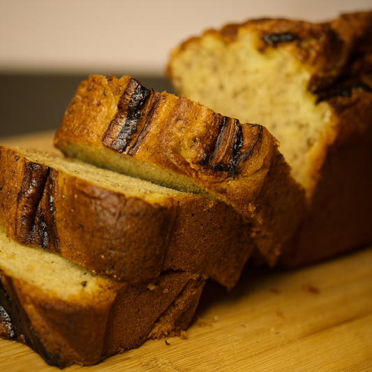 Banana Bread with Cinnamon & Dark Chocolate Chunks
